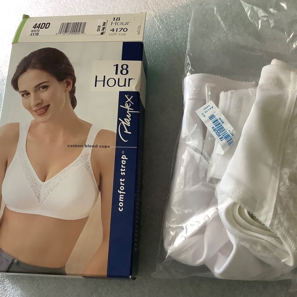 VTG PLAYTEX 18 Hour Bra 44DD White Full Soft Cup Comfort Straps 4170 NIB - Picture 5 of 6